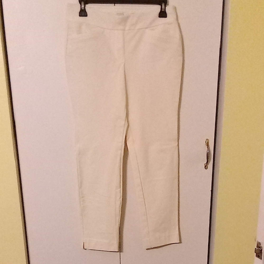 Spartina 449 Elegant Cream Skinny Leg Women's Pants Size Small Pull On Pre Owned